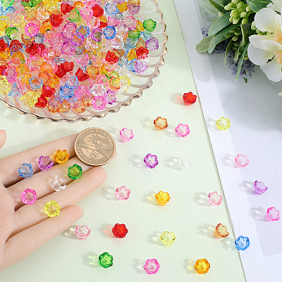500Pcs Transparent Acrylic Beads TACR-SP0001-05-1
