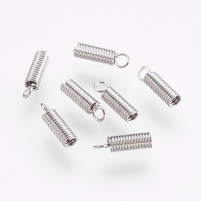 Tarnish Resistant 304 Stainless Steel Coil Cord Ends STAS-I097-054P-1