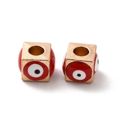 Alloy Enamel European Beads ENAM-D049-02KCG-05-1