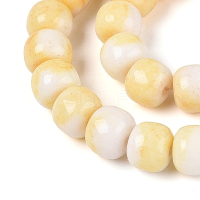 Ombre Effect Dyed Glass Beads Strands GLAA-N067-01A-08-1