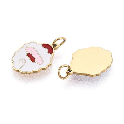 316 Surgical Stainless Steel Enamel Charms STAS-S116-388G-1