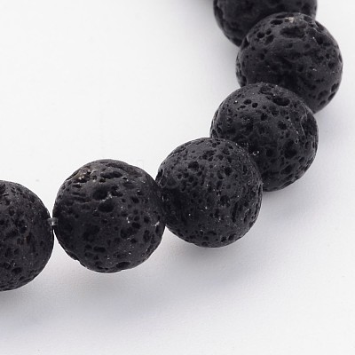 Natural Lava Rock Beads Strands X-G434-1-1
