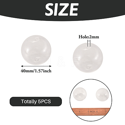 Handmade Two Holes Blown Glass Globe Beads BLOW-TA0001-02B-1