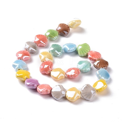 Glazed Porcelain Beads Strands X-PORC-K003-03-1