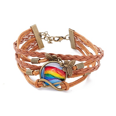 Rainbow Pride Bracelet BJEW-F426-01C-1