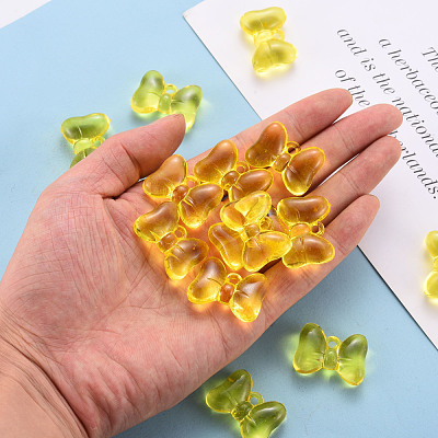 Transparent Acrylic Pendants TACR-T024-02BB-916-1