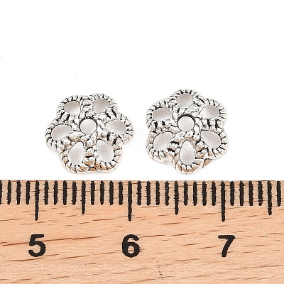 Tibetan Style Alloy Bead Caps PALLOY-A024-10AS-1