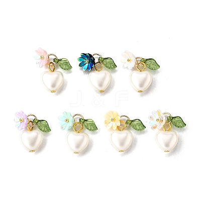 ABS Plastic Imitation Pearl Charms PALLOY-JF04029-S-1