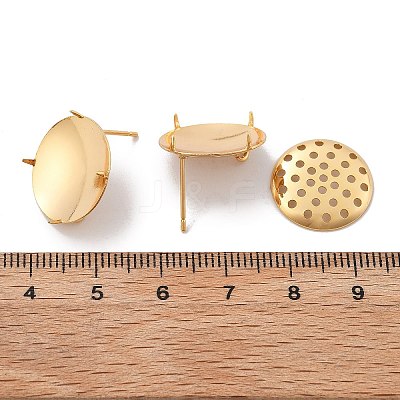 Brass Studs Earring Findings LS-KK-K382-16C-G-1