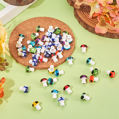 50Pcs Handmade Porcelain Beads PORC-TA0001-17-1