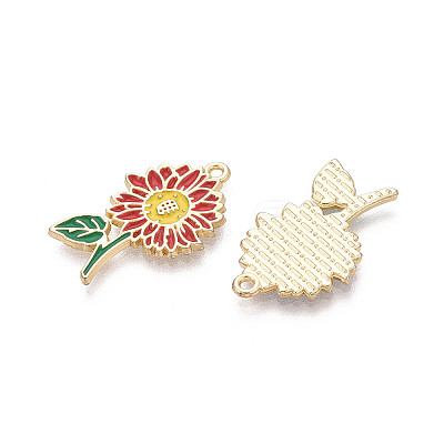 Alloy Enamel Pendants ENAM-T024-32F-G-1