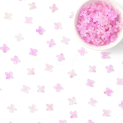 50G Metal Enlaced Acrylic Bead Caps OACR-YW0003-99D-1