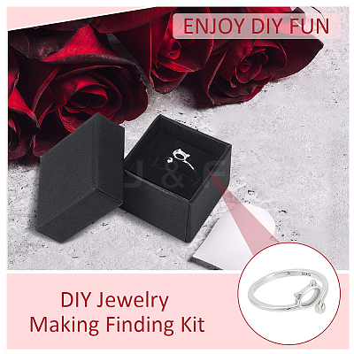 Anti-Tarnish 1Pc Rhodium Plated 925 Sterling Silver Open Cuff Ring Findings FIND-NB0004-89-1