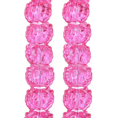 Electroplate Baking Paint Transparent Glass Beads Strands GL-CBA17FF-02I-1