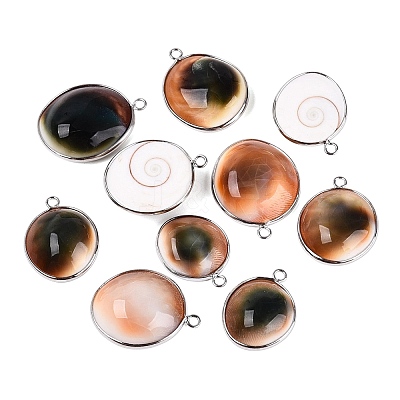 Natural Sea Shell Pendants SHEL-Q029-26P-1