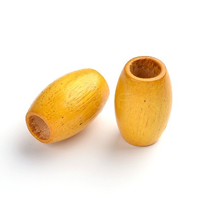 Dyed Barrel Natural Wood Beads WOOD-S619-4-LF-1
