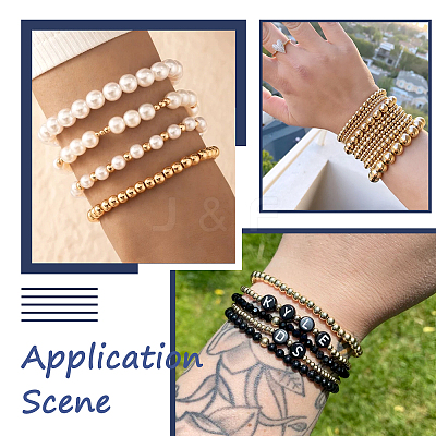 6Pcs 6 Style Synthetic Hematite Round Beaded Stretch Bracelets Set BJEW-SW0001-01-1