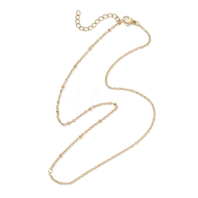 304 Stainless Steel Cable Chain Satellite Chain Necklaces for Women NJEW-JN05557-1