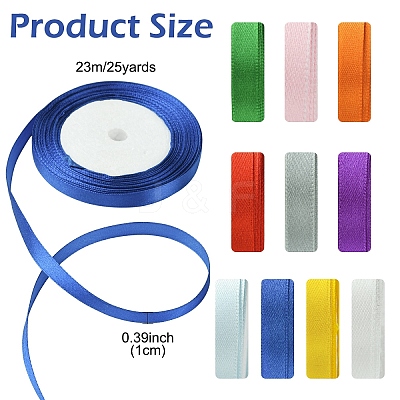 5 Roll Single Face Satin Ribbon SRIB-YW0001-03A-1