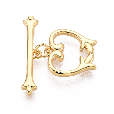 Brass Toggle Clasps KK-T077-03G-1