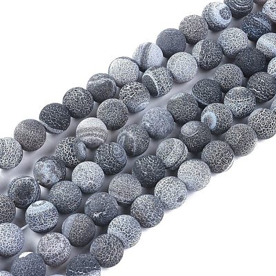 Natural Weathered Agate Beads Strands G-L534-M-10mm-1