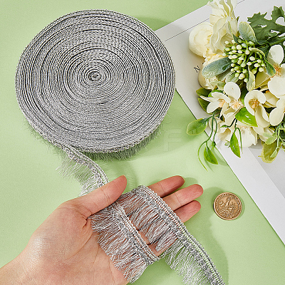 Polyester Tassel Lace Ribbons DIY-WH0530-69B-1