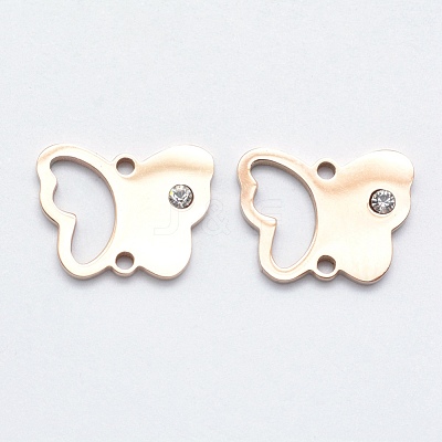 316 Surgical Stainless Steel Micro Pave Cubic Zirconia Links connectors STAS-K178-14-1