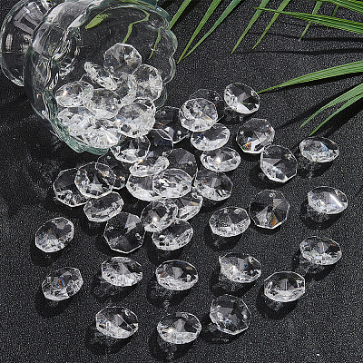 50Pcs Octagon Sew on Glass Rhinestone GLAA-SP0001-83A-02-1