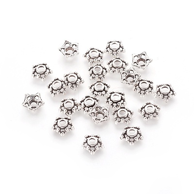 Tibetan Style Alloy Bead Caps LF0824Y-NF-1