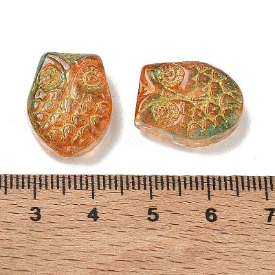 Baking Paint Transparent Glass Beads DGLA-N018-14B-1