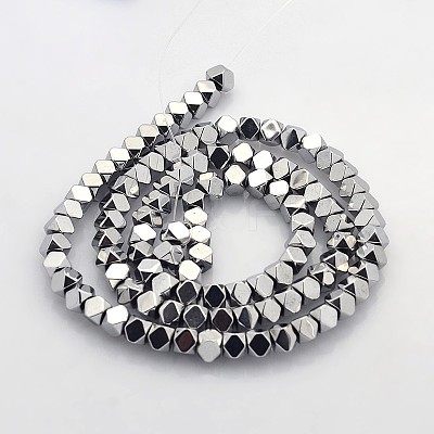 Electroplate Non-magnetic Synthetic Hematite Beads Strands G-J212A-02-1