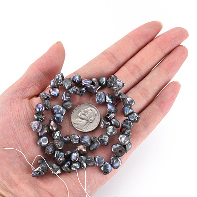Natural Keshi Pearl Beads Strands PEAR-S021-013B-02-1