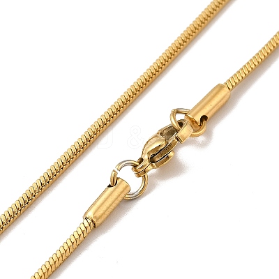 Ion Plating(IP) 304 Stainless Steel Square Snake Chain Necklaces X-STAS-A066-07-02G-1