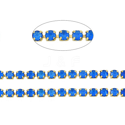 Brass Rhinestone Strass Chains CHC-N017-003B-B08-1
