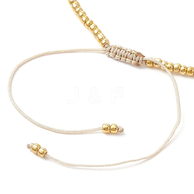 Natural Pearl & Seed Braided Bead Bracelets BJEW-JB09722-04-1