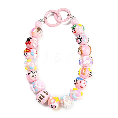 Hand Painted Acrylic with Enamel Beads MACR-K354-36-1