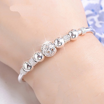 Brass Round Beads Bangles for Women FS-WG323CA-01-1