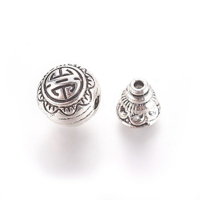 Tibetan Silver Guru Bead Sets X-PALLOY-N0063-05AS-1