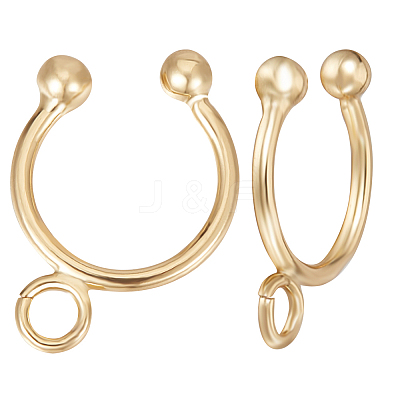 8 Pairs Brass Ear Cuff Findings KK-BBC0009-74-1