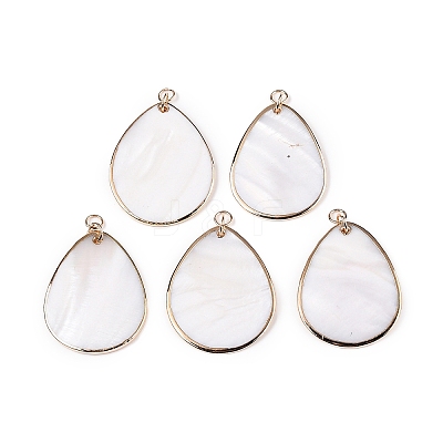Natural Freshwater Shell Pendants SHEL-N036-06-1