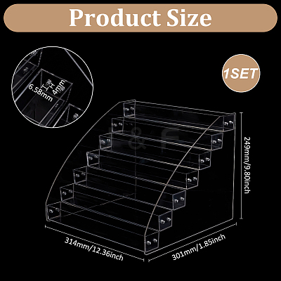 7-Tier Acrylic Display Risers for Jewelry ODIS-WH0030-175C-01-1