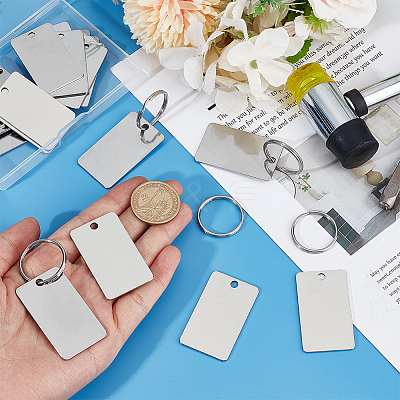 DIY Stainless Steel Keychain Making Kits DIY-OC0014-11C-1