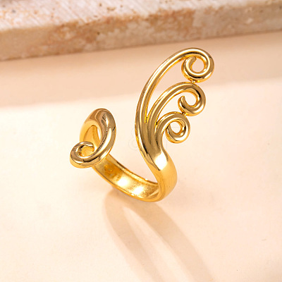 304 Stainless Steel Cuff Open Rings WG1A940-01-1