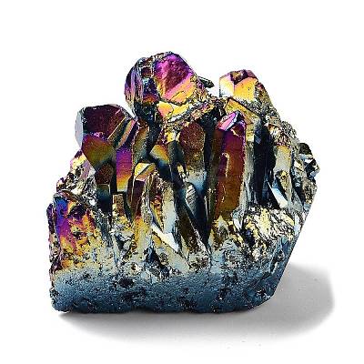 Electroplated Natural Druzy Quartz Crystal Cluster Ornaments LS-RABO-PW0001-179B-1