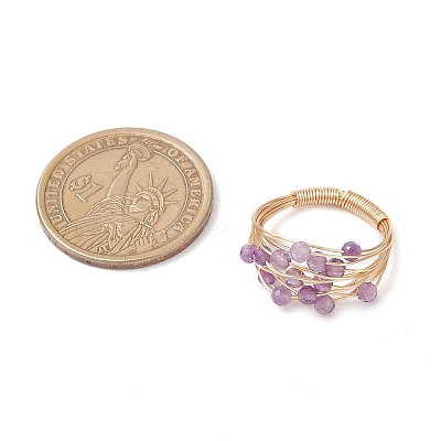 Natural Amethyst Finger Rings RJEW-TA00221-02-1
