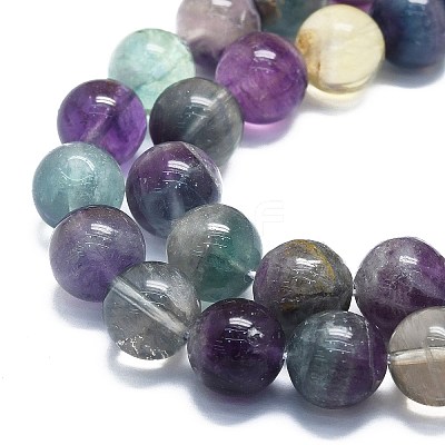 Natural Fluorite Beads Strands G-K245-A10-06-1