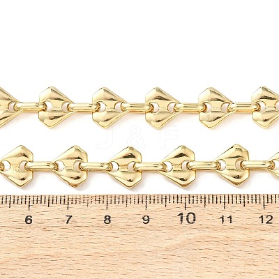 304 Stainless Steel Diamond Shape Link Chain Necklaces for Women Men NJEW-F363-01G-1
