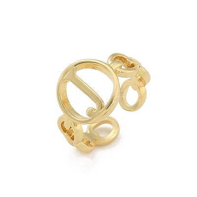 Brass Open Cuff Rings for Women RJEW-K289-01G-J-1