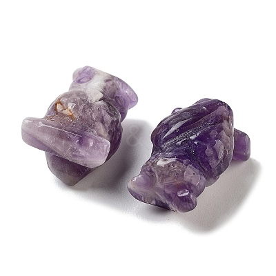 Natural Amethyst Carved Figurines DJEW-L023-G11-1
