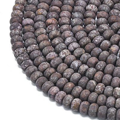 Natural Red Snowflake Obsidian Beads Strands G-P575-A23-6x4mm-1
